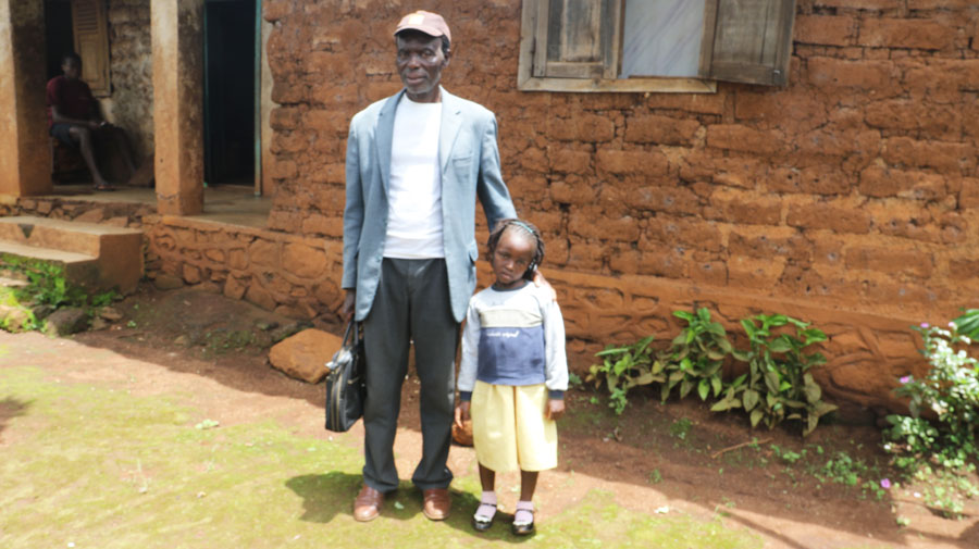 Samaria and her father after her treatment